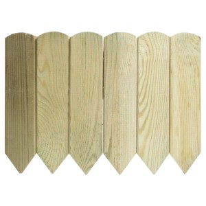 Flex-Palisade, druckimprägniert, 42x30cm, aus Holz, zur Beetbegrenzung oder Gartengestaltung.