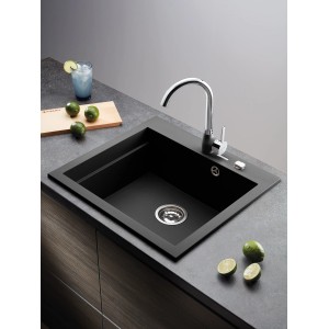 Pyramis Pyragranitespüle Siros 1B 57 cm x 51,5 cm Volcano