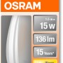 Osram E14 LED-Lampe in Kerzenform, 1,5W, warmweiß, 10x3,5cm. Energiesparendes Leuchtmittel.