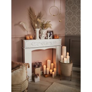 Dekoratives Ambiente mit Teelichthalter Ancient Secrets Creme (12,5 cm).