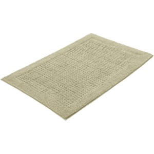 Rechteckiger, schilffarbener Kleine Wolke Badteppich Net, 70x120 cm, aus Baumwolle.