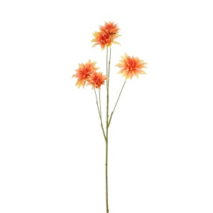 Dekorative Kunstpflanze: Pfirsichfarbene Dahlie, 109 cm hoch, für Innenräume.