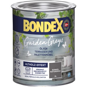 Dose Bondex Garden Greys Öl Dunkel Naturgrau für Holz im Außenbereich.