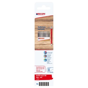 edding 8891 Zimmermannsbleistift Minen, 6er Pack. Ersatzminen für Zimmermannsbleistifte.