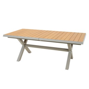 Siena Garden Gartentisch ausziehbar Holz Seidengrau 100 cm x 200 cm