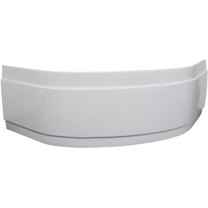 Weiße Acrylschürze für Lima Eckwanne, 140 cm, zur Badewannenverkleidung.