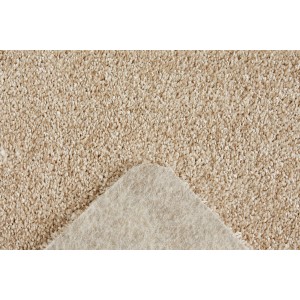 Detailaufnahme: Andiamo Teppichboden Kansas, 400 cm breit, hellbeige Meterware.