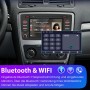 Junsun Autoradio mit Touchscreen im Skoda Octavia Armaturenbrett, zeigt Musik und Telefon-Wähltastatur für Freisprechfunktion.