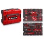 Einhell Werkzeugkoffer Universal 80-tlg. E-CASE mit Werkzeugsortiment, rot/schwarz.