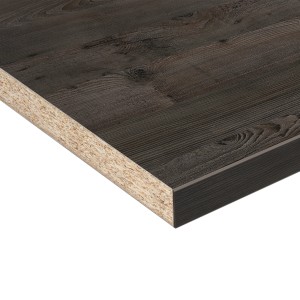 Kaindl Arbeitsplatte Hemlock Lava, 63,5 cm breit, Holzdekor in dunkler Lava-Optik.