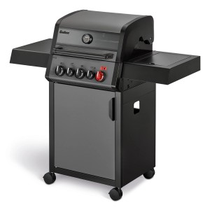 Enders Gasgrill Hyde 3 Sikr Turbo mit 3 Brennern und Seitenkocher in Schwarz.