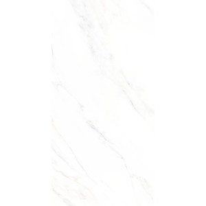 Feinsteinzeug Bodenfliese, glasiert und poliert, 60x30 cm, Marmor-Optik für Innenräume.
