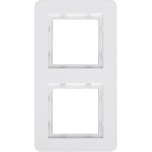 Weißer 2-fach Abdeckrahmen Leonie für Schalter und Steckdosen