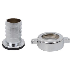 Kirchhoff Schlauchverschraubung, Messing verchromt, 3/4M x 1/2T, für Schlauchverbinder.