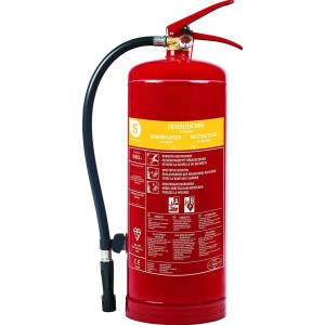 Roter Smartwares Feuerlöscher SB3, 3 Liter, Schaumlöscher für Brandklasse A und B.