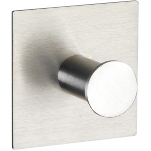 Wenko Wandhaken Accadia, Edelstahl matt, selbstklebend. Moderner Handtuchhalter für Bad & Küche.