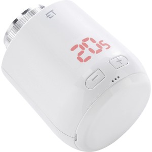 Eurotronic Comet Zero ZigBee Thermostat zur Heizungs-Installation mit roter LED-Anzeige.