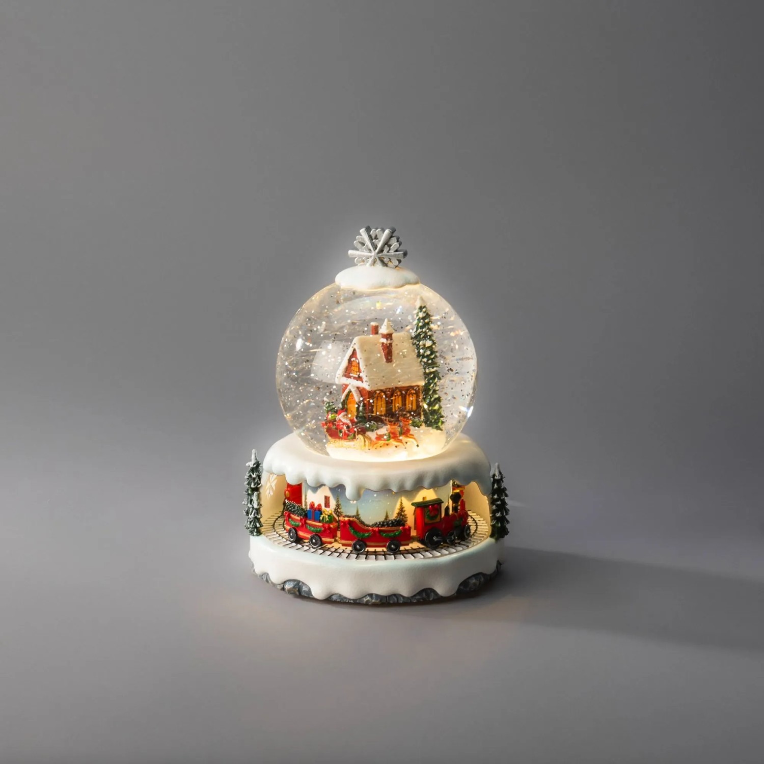 Konstsmide Kugellaterne Weihnachtsmann im Schlitten mit 3 Warmweißen LEDs kaufen bei OBI