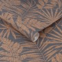 Superfresco Easy Vliestapete Fenne in Dunkel Rostbraun mit Dschungel-Motiv.