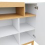 okwish Sideboard mit 3 Türen Wohnzimmer Esszimmer 120.5x42x96cm Weiß_10
