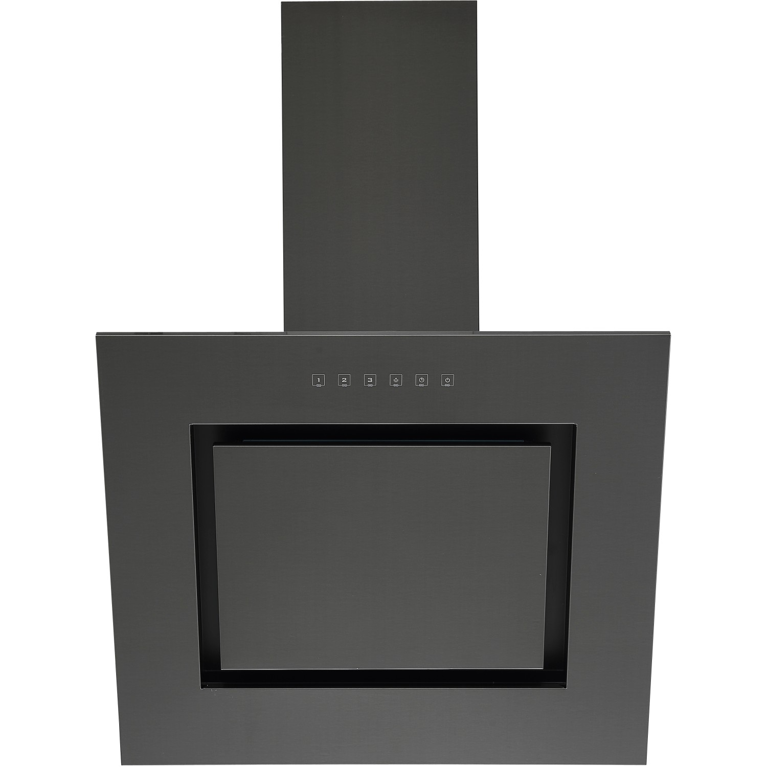 Respekta Schräghaube Nele im Blacksteel-Design für Einbauküchen.