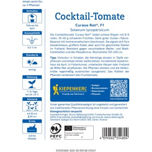 Kiepenkerl Saatgut Cocktail-Tomate Curaso Rot® F1