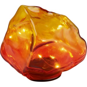 Solar-Dekostein Kristall LED Orange-Rot 13,5 cm x 14,5 cm x 12 cm