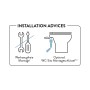 Montagehinweise für baliv WC-Sitz Uyuni: Werkzeugfreie Montage und optionaler WC-Sitz Montageschlüssel.