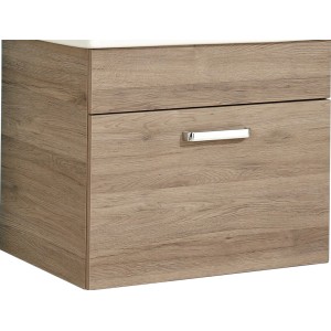 Pelipal Waschtischunterschrank Quickset 313, Sanremo Eiche Terra Quer mit Chromgriff.