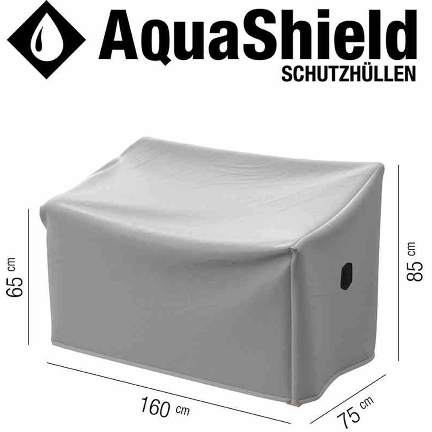 Siena Garden Schutzhülle für 3-Sitzer Bank, AquaShield hellgrau, 160x75x85 cm.