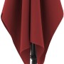 Geschlossener, bordeauxroter Doppler Marktschirm 120x200 cm mit Handöffner.