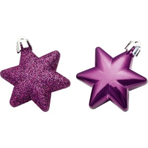 Baumschmuck Sterne 12-teilig Lila