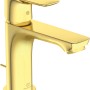 Ideal Standard Waschtischarmatur Connect Air Slim in gebürstetem Gold.