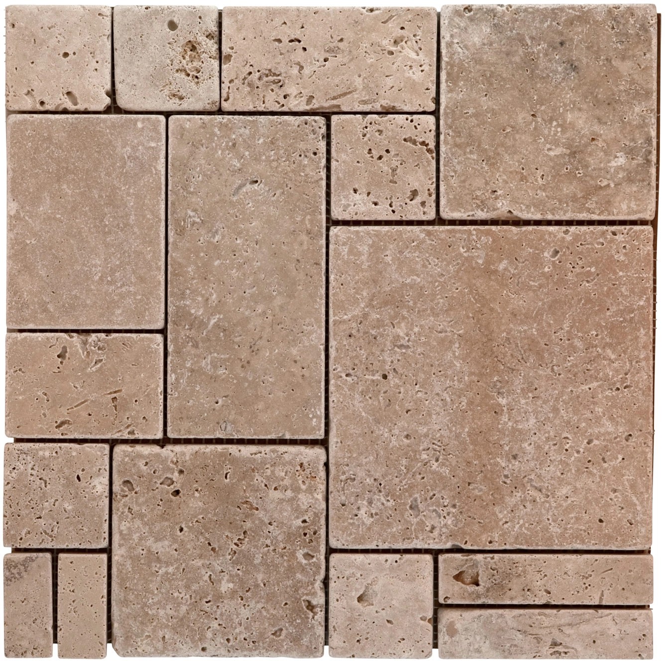 Mosaikmatte Naturstein Ivory Römischer Verband 30 cm x 30 cm kaufen bei OBI