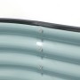 Detailansicht: Anthrazitfarbenes Westmann Hochbeet aus Metall, ovale Form, 160x80x82 cm.