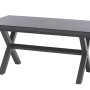 Ausziehbarer Siena Garden Gartentisch Ferrostone, 100x260 cm, mit Aluminiumgestell und HPL-Tischplatte.
