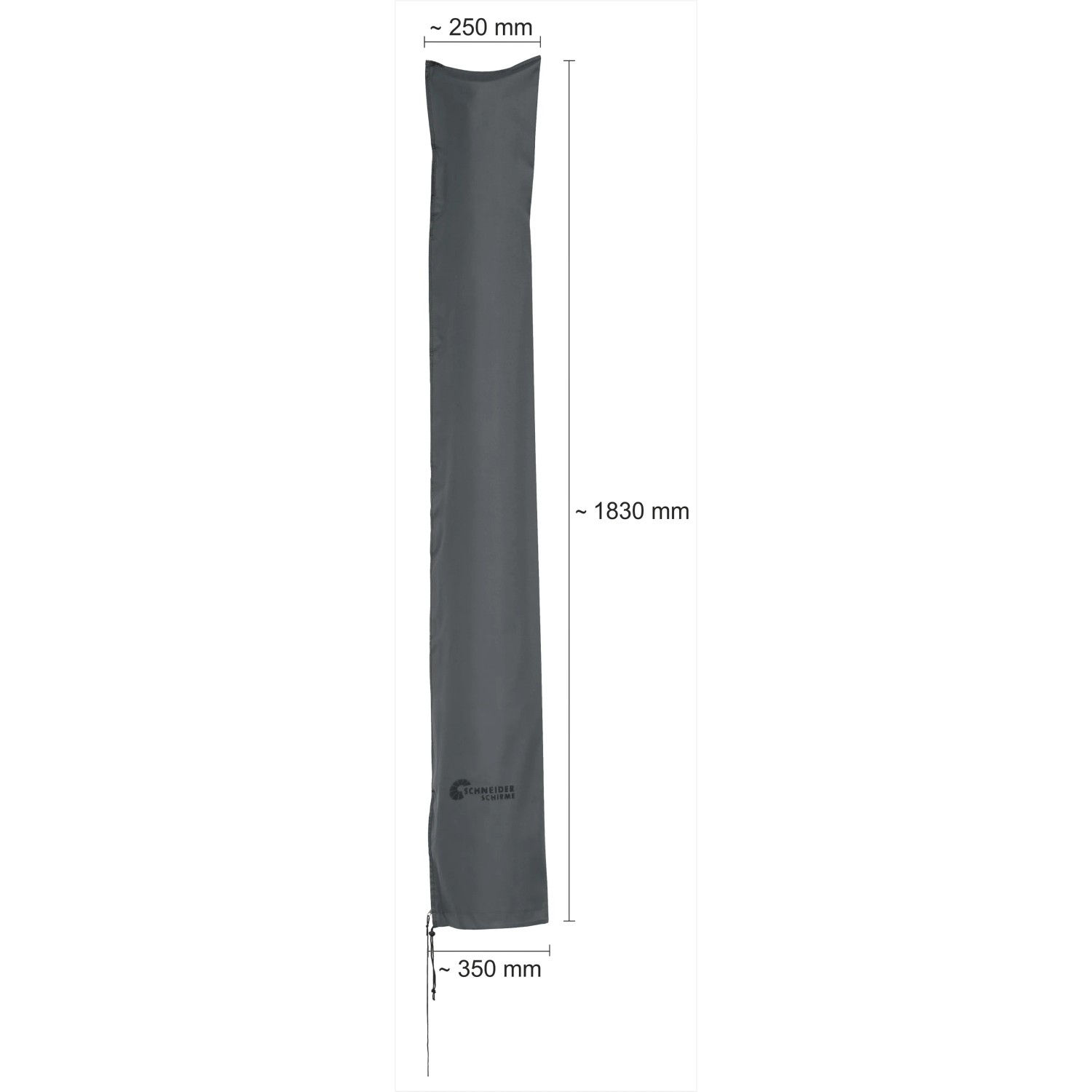 Schneider Premium Schutzhülle für Sonnenschirme bis Ø 300cm, wasserdicht und mit Reißverschluss.
