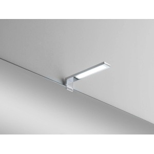 Moderne LED-Aufsatzleuchte Lines, 16,2 cm, für Spiegelmontage, neutralweißes Licht.
