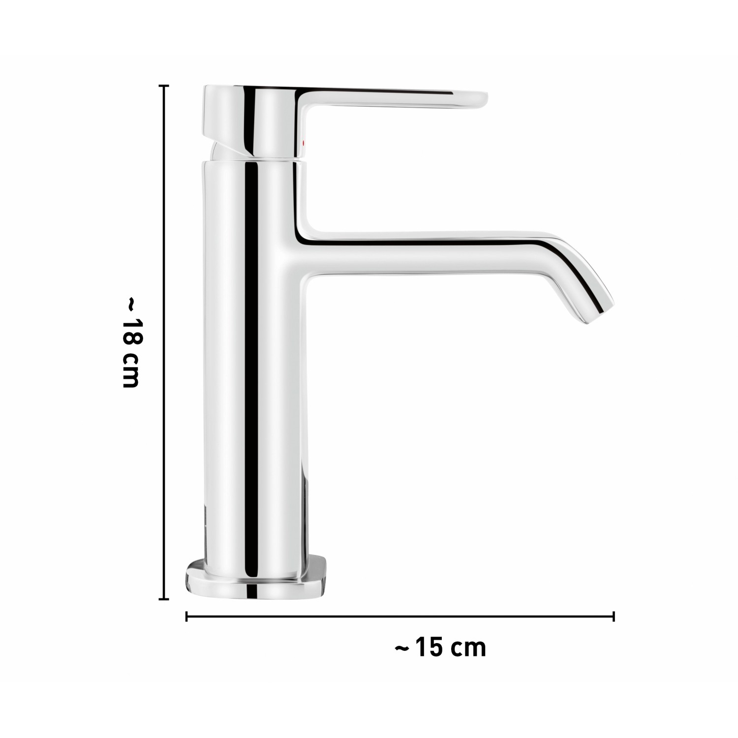 baliv Waschtischarmatur WT-170 Chrom, Einhebelmischer mit Pop-up Ventil.