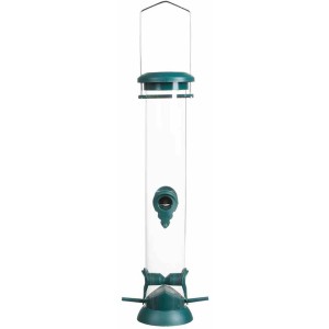 Siena Garden Vogelfutterspender aus Kunststoff, grün, mit Aufhängevorrichtung. Ideal für Wildvögel.