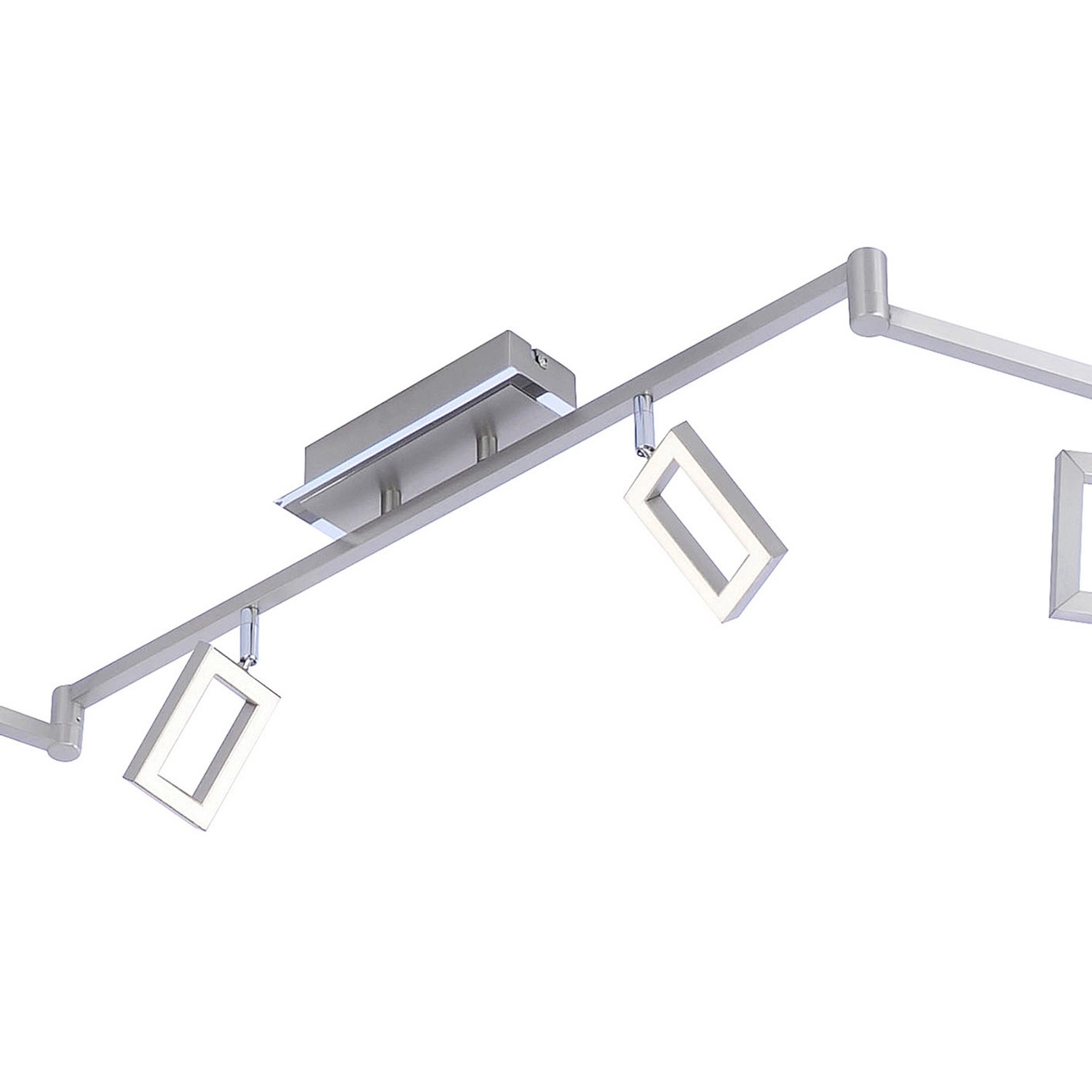 Moderner Paul Neuhaus LED-Spot Inigo, 6-flammig, aus Stahl, verstellbare Spots.
