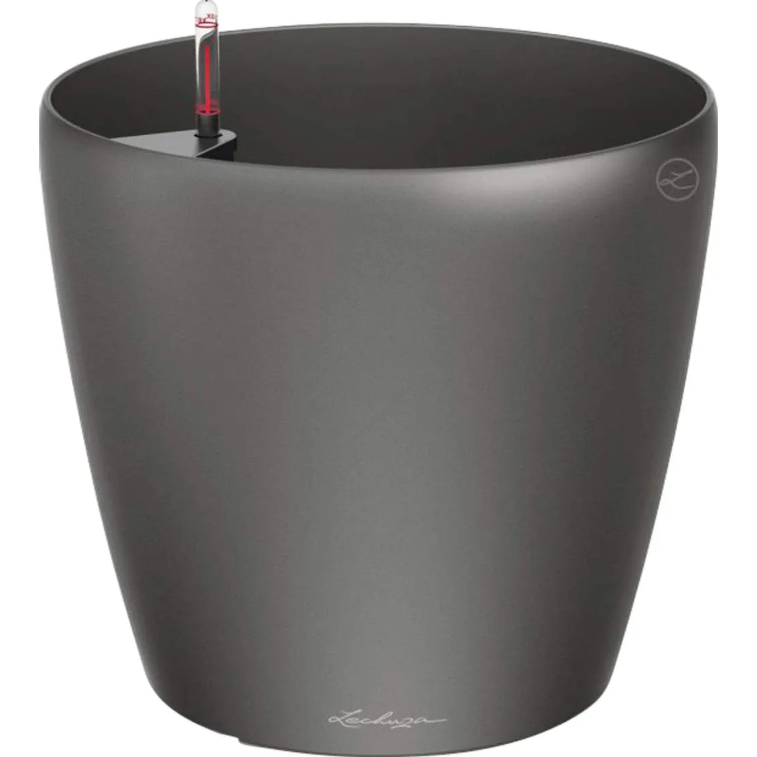 Lechuza Classico Premium Pflanzgefäß, Ø 60 cm, Anthrazit metallic, mit Bewässerungssystem.