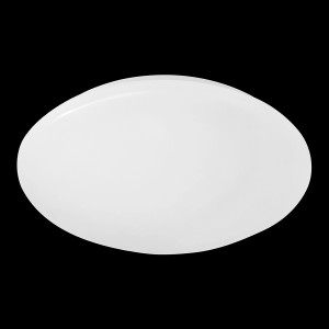 Weiße, runde Reality LED-Deckenleuchte Putz, 12W, aus Kunststoff. Schlichtes Design für Wohnräume.