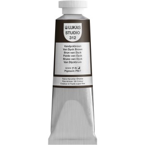 Lukas Studio Ölfarbe, 37ml Tube in Vandyckbraun, für Künstlerbedarf.
