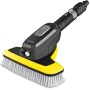Kärcher WB 7 Plus 3-in-1 Waschbürste mit gelbem Bürstenkopf und weichen Borsten.