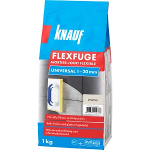 Knauf Flexfuge Universal Pergamon, 1 kg Sack. Fugenmasse für Fliesen und Naturstein.