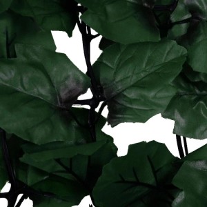Detailaufnahme des Balkonsichtschutz N77 Blatt, 500x150cm, dunkelgrün.