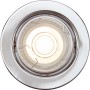 LED-Einbauleuchte 86R, Chrom, 3er-Set. Metallgehäuse mit warmweißem Licht.