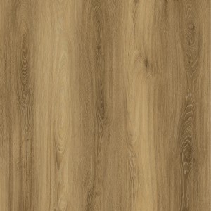Click-Vinylboden Eiche City: Detailansicht der Holzoptik mit integrierter Trittschalldämmung.