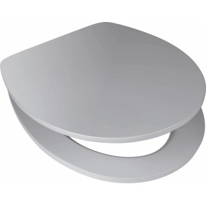 Grauer baliv WC-Sitz Tonda mit Absenkautomatik und MDF-Holzkern.